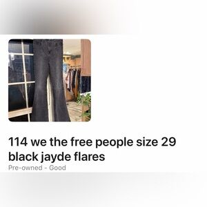 Free People Black Flared Jeans